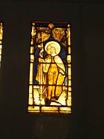 Vitrail, Saint a la lance (Paris, musee de Cluny)